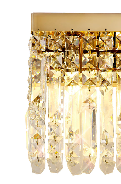 Zula Rectangular 2 Light Small Wall Lamp